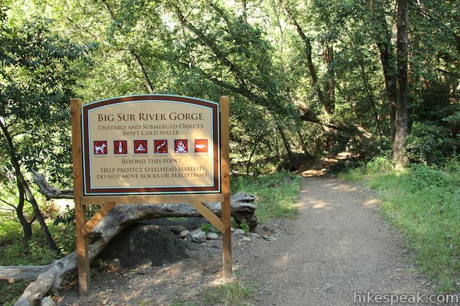 Big Sur River Gorge Big Sur Hikespeak Com