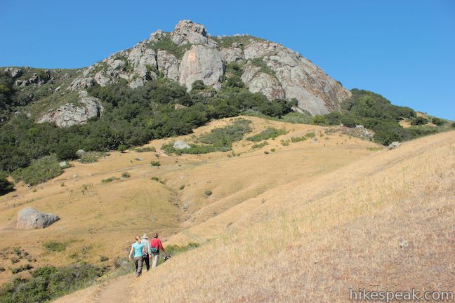 Hiking beneath Bishop Peak