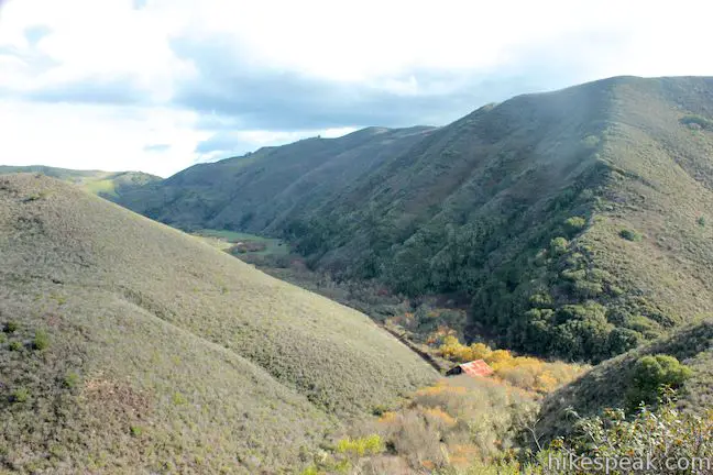 Looking up Islay Creek Canyon