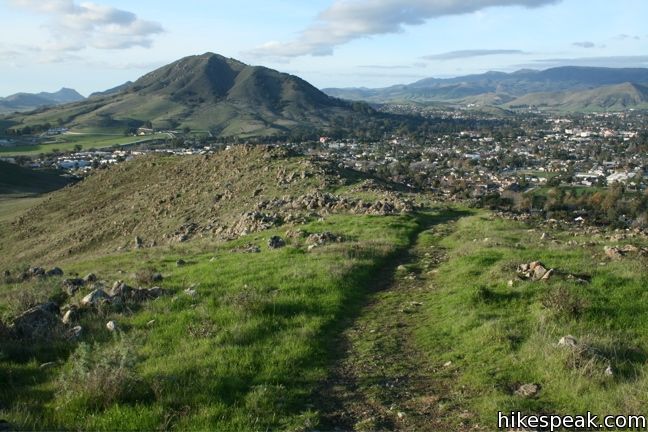 This 1.5-mile hike visits the top of a cluster of hills near downtown San Luis Obispo, offering fine views over the city and surroundings.