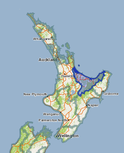 Bay of Plenty Region Map