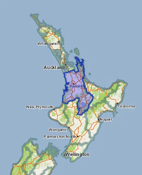 Waikato Region Map