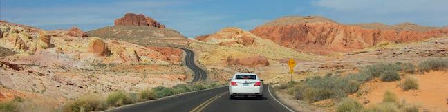 Strade Panoramiche Valley of Fire State Park Nevada Pittoresco Unità Cupole Bianche Strada Valle di Fuoco Autostrada Scenic Loop Road