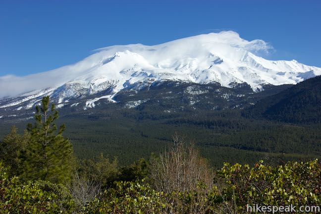 Take a close look at Mount Shasta on this 2.9-mile lollipop loop hike to a much shorter summit.