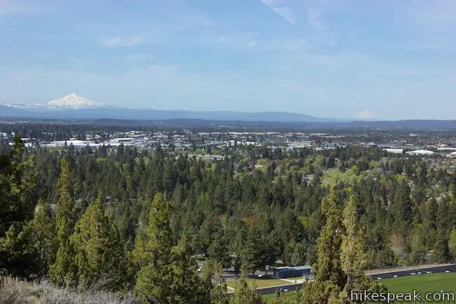 Pilot Butte View Mount Jefferson and Mount Hood