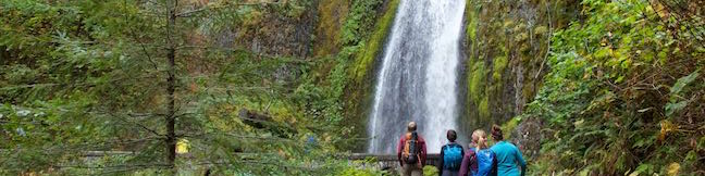 Multnomah-Wahkeena Loop Columbia River Gorge National Scenic Area Oregon Multnomah Falls Larch Mountain Trail Wahkeena Trail Hike Wahkeena Falls Fairy Falls Ecola Falls Weisendanger Falls Waterfalls