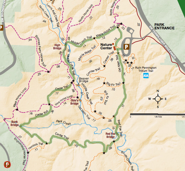 Tryon State Park Loop Hike Trail Map