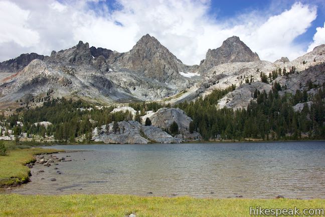 Mount Ritter and Banner Peak above Ediza Lake