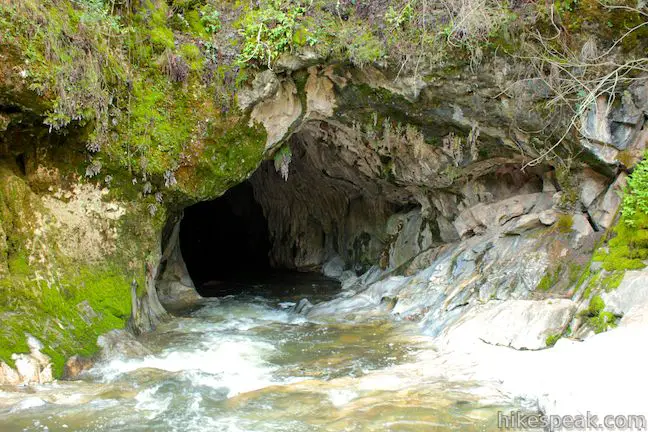 This fun 2-mile hike visits a limestone tunnel (that you can swim through) in a creek in Calaveras County.