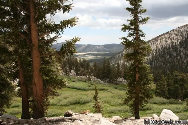 This 7-mile round trip trail travels from Horseshoe Meadow to an 11,200-foot pass and a junction with the Pacific Crest Trail, with access to Golden Trout Wilderness and Sequoia National Park.