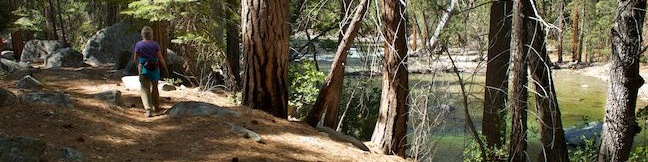 Kanawyer Loop Trail Kings Canyon National Park Road's End hike to Bailey Bridge Bubbs Creek Trail Cedar Grove Area