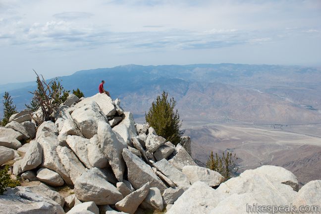 San Jacinto Peak view of San Gorgonio Mountain