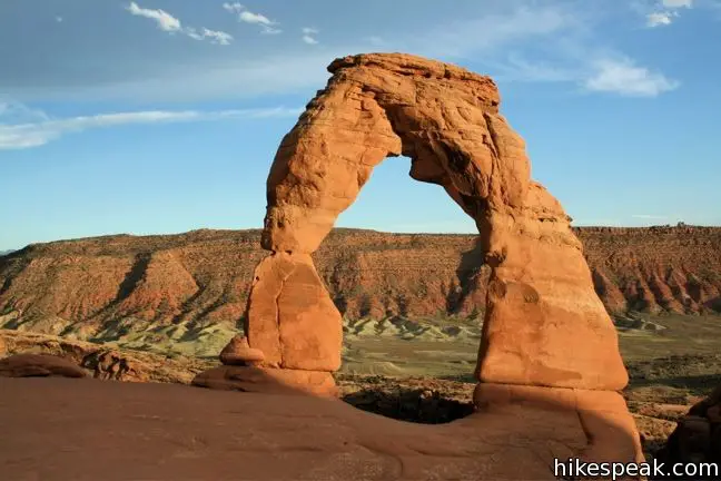 This 3-mile hike visits this most iconic arch in the world, a beautiful span in Arches National Park that should not be missed.