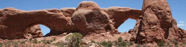 Hiking Arches North and South Window Arch Turret Arch North and South Window Arch and Turret Arch Loop Arches National Park Utah