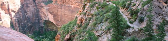 Hidden Canyon Zion hike Zion National Park Zion Canyon cliff trail chains weeping rock