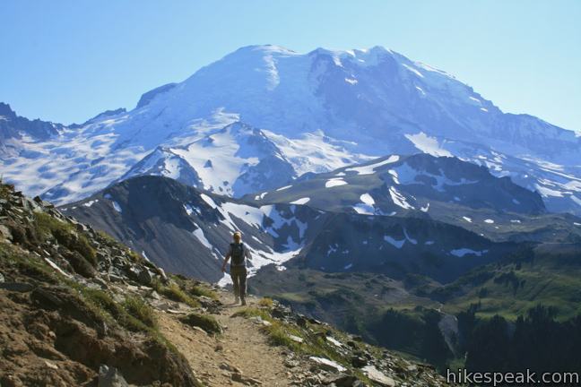 This 6-mile hike visits a fire lookout tower near the summit of Mount Fremont with incredible views over Mount Rainier and the surrounding mountains.