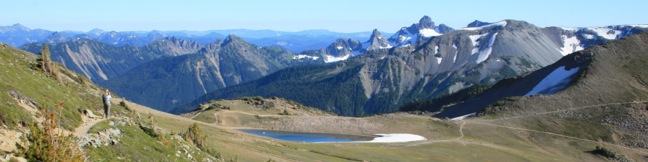 Mount Fremount Lookout Trail Mount Rainier National Park hike Washington Sunrise Frozen Lake Sourdough Ridge trek