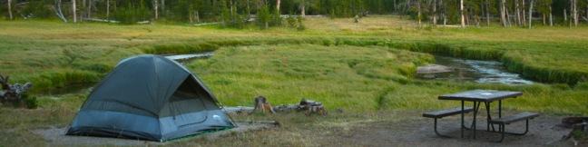 Yellowstone National Park Campgrounds camping information camp places to tent camp in Yellowstone Slough Creek Campground