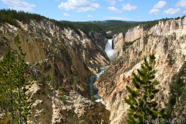 This viewpoint on the Grand Canyon of the Yellowstone delivers one of the most photographed views in the park, a memorable perspective of the 308-foot Lower Falls.