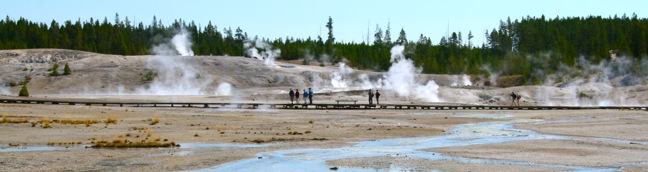 Porcelain Basin Trail Norris Geyser Basin in Yellowstone National Park