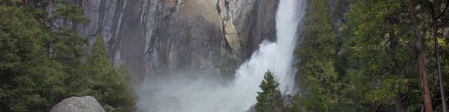 Yosemite Fall Lower Yosemite Falls waterfall hike Yosemite National Park