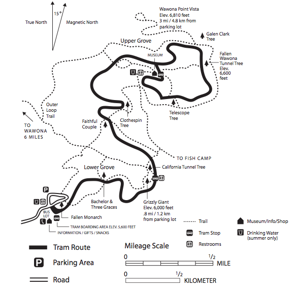 Mariposa Grove Map Yosemite