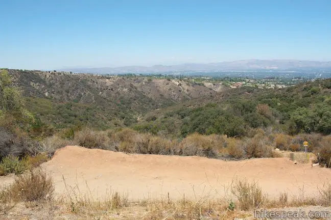 Looking down Caballero Canyon Trail