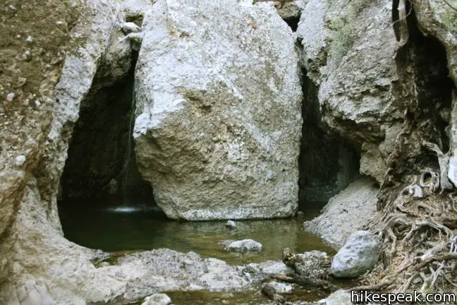 This 3-mile hike visits a creek flowing through a talus cave in the Santa Monica Mountains National Recreation Area.