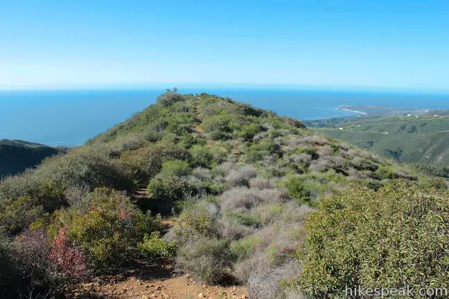 Mesa Peak from Malibu Canyon Road (Piuma Trailhead) in the Santa Monica Mountains