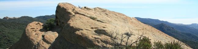 Eagle Rock in Topanga State Park, Trippet Ranch, Musch Trail, Eagle Rock Fire Road, Eagle Springs Fire Road, Topanga Canyon, Santa Monica Mountains, Los Angeles, Entrada Road, Hike, trail, sandstone summit